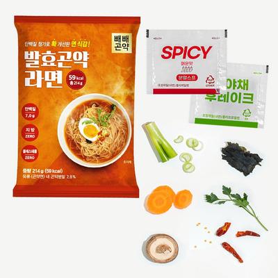 [Ppeppae Konjac] Scharfes Ramen, Kalorienarm (59kcal), 214g x 3 Packungen
