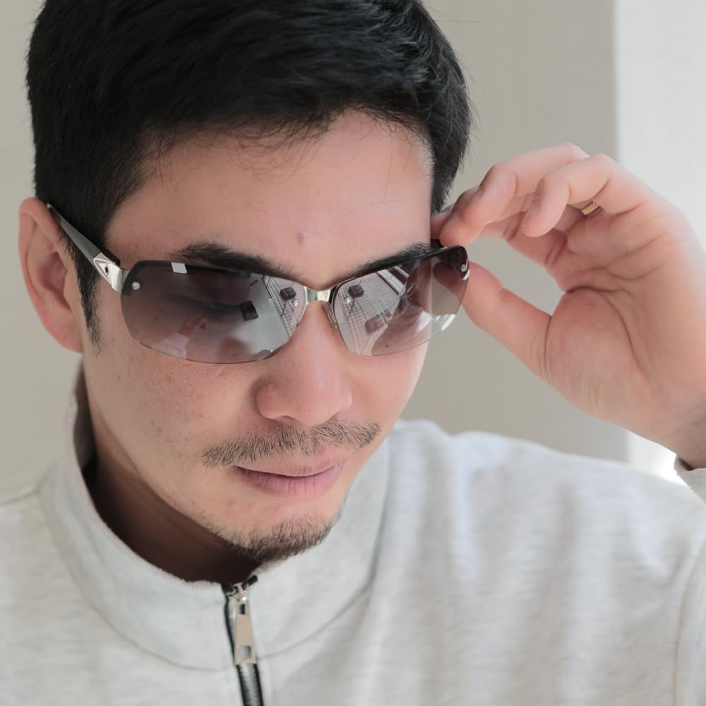 Silver x Smoke Half Thin Tough and Easy on the Fully Colored Tough Slightly [FashionBerry] 1. Sunglasses, Frame, Brilliant, Eyes, Redesigned,