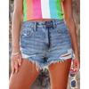 IHUASU Damenmode, lässig, einfarbig, bedruckt, Hosen und Caprihosen