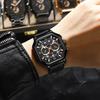 POEDAGAR Luxury Chronograph Square Man Watch Waterproof Luminous Date Men Watch Sports Leather Men's Watches Quartz