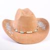 Popolare cappello western da cowboy in camoscio classico europeo e americano da uomo e donna con tesa larga ricamato cappello da sole da esterno