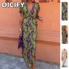 DICFY Women's Fashion Summer Spring Short Sleeve V-Neck Casual Dresses