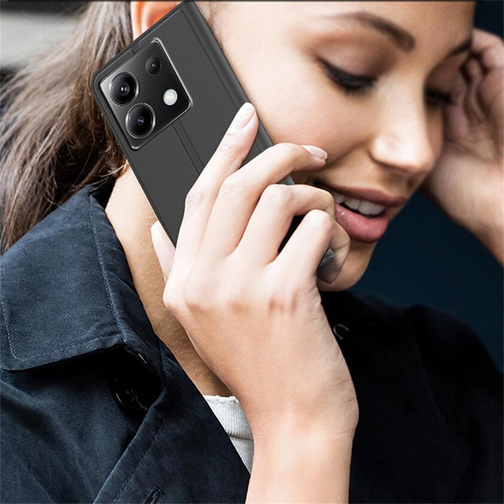 For Xiaomi Poco X6 5G/Redmi Note 13 Pro 5G Case PU Leather Phone Cover Card Slot Holder Hidden Magnetic Closure