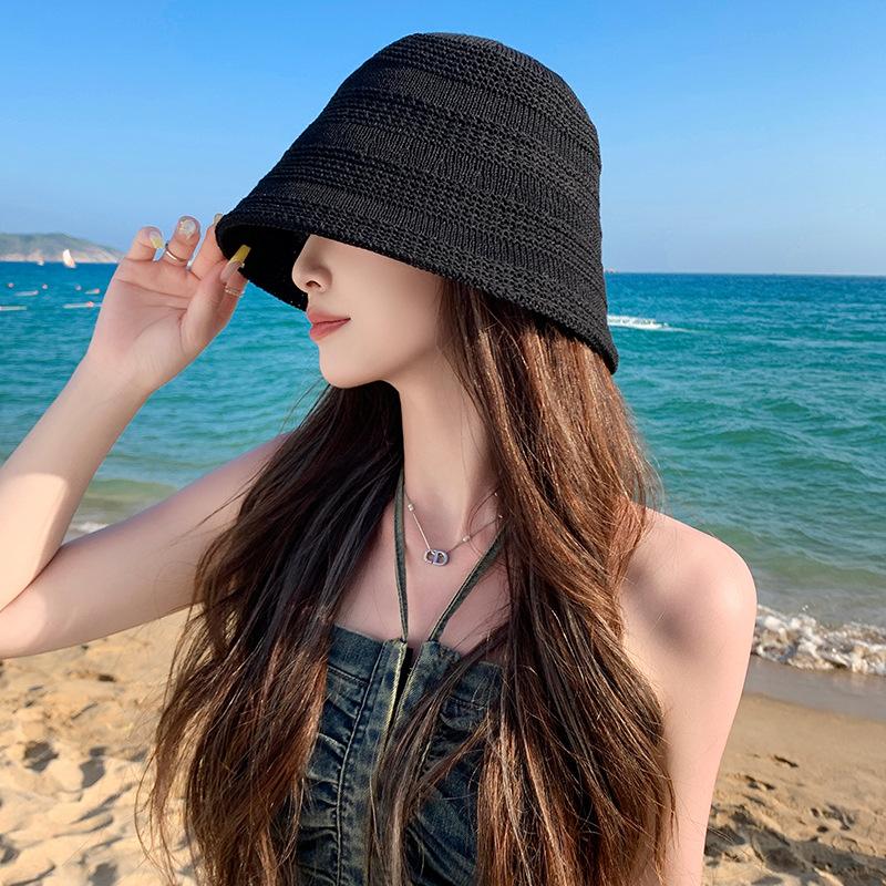 Premium Sense Silk and Linen Woven Bucket Straw Hat, Light and Breathable In Summer, Washbasin Hat, Outdoor Fashion Sun Hat
