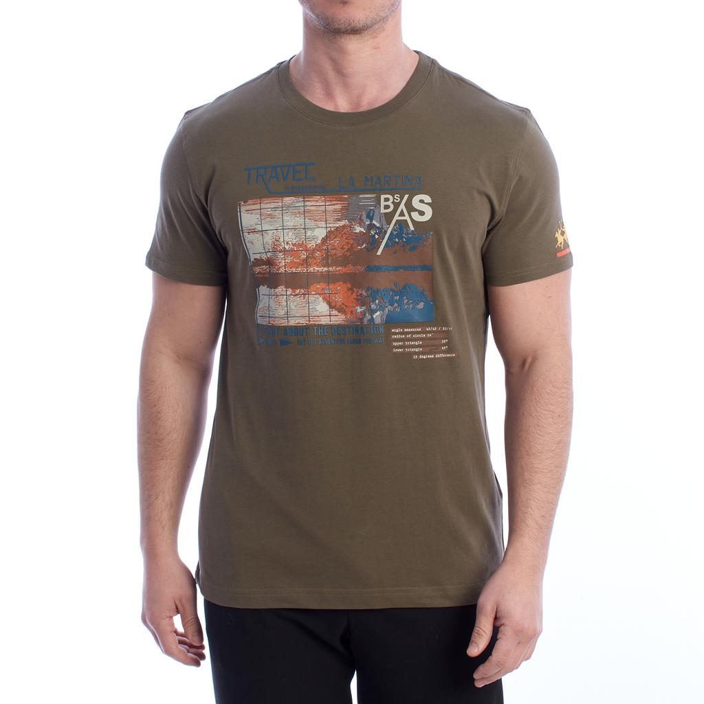 Herren-T-Shirt mit normaler Passform und kurzen Ärmeln YMR312-JS206