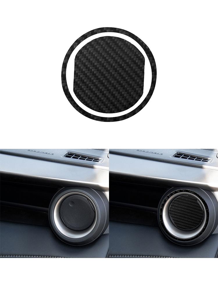 Black For Toyota RAV4 2013-2015 Car Interior Button Panel Decoration Protection Carbon Fiber Sticker Auto Styling Accessories