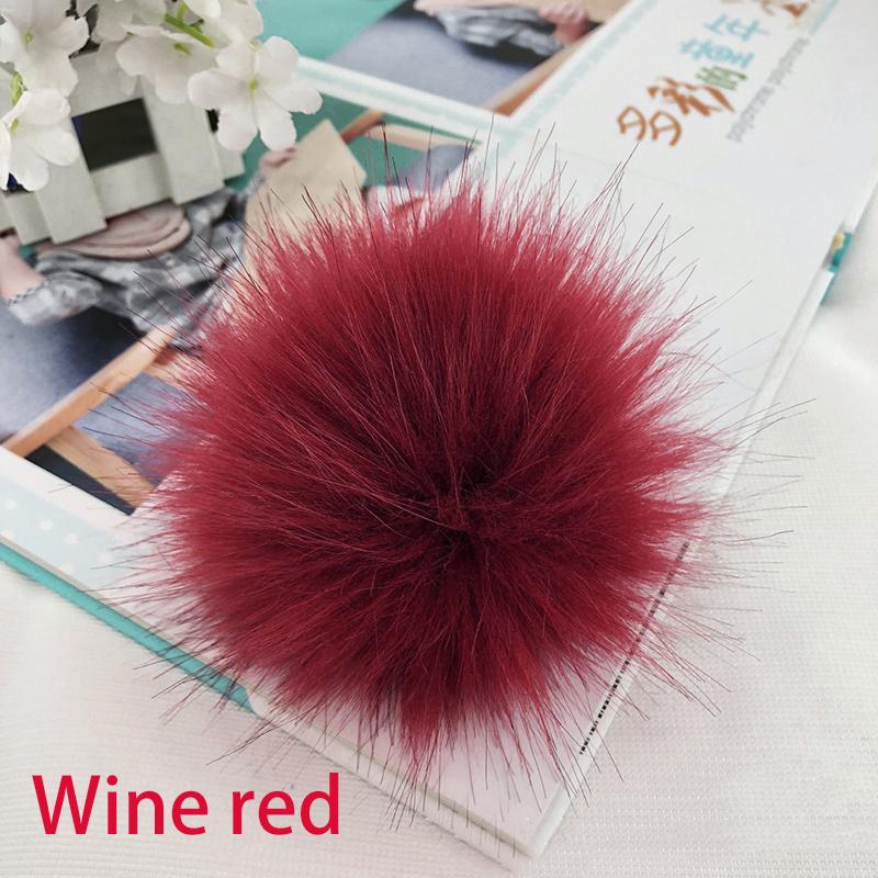 12cm Coloful False Hairball Hat Ball Fur Pompom Fake Fox Fur Shoes Ball Pom Pom DIY Handmade Hat Clothing Accessories