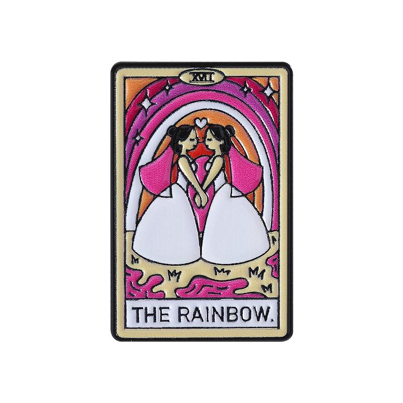 Tarot Cards Enamel Pins The Witch The Nurse Membership Card Reminder Notes Brooches Lapel Badge Fashion Jewelry Gift for Friends