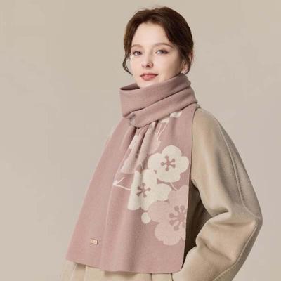 Women's Thick Knit Wool Scarf & Shawl