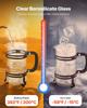 French Press Coffee Maker, 1 Liter Borosilicate Glass Coffee Press Tea Maker with Stainless Steel Filter, Large Glass French Presses Cold Brew for