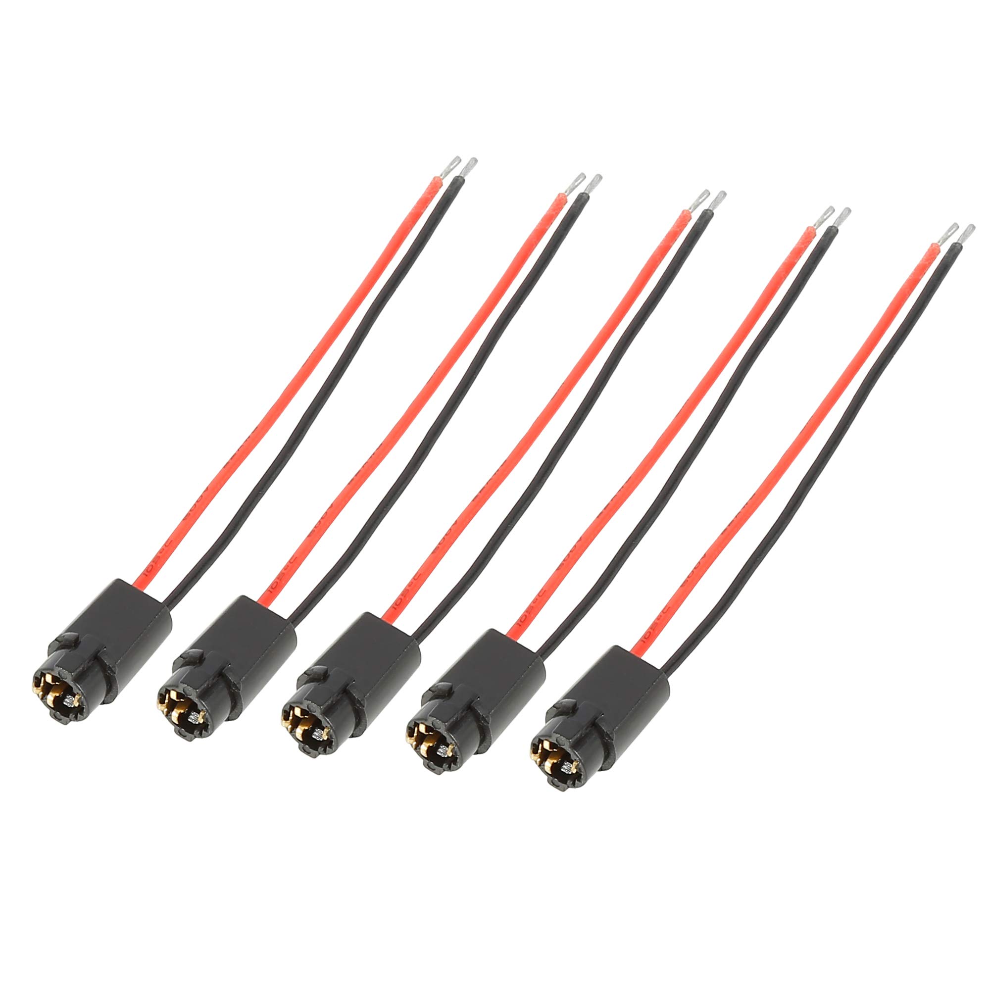 

uxcell Light Socket Lamp Bulb Socket Holder Dashboard Gauge T5 Auto Car Set of 5