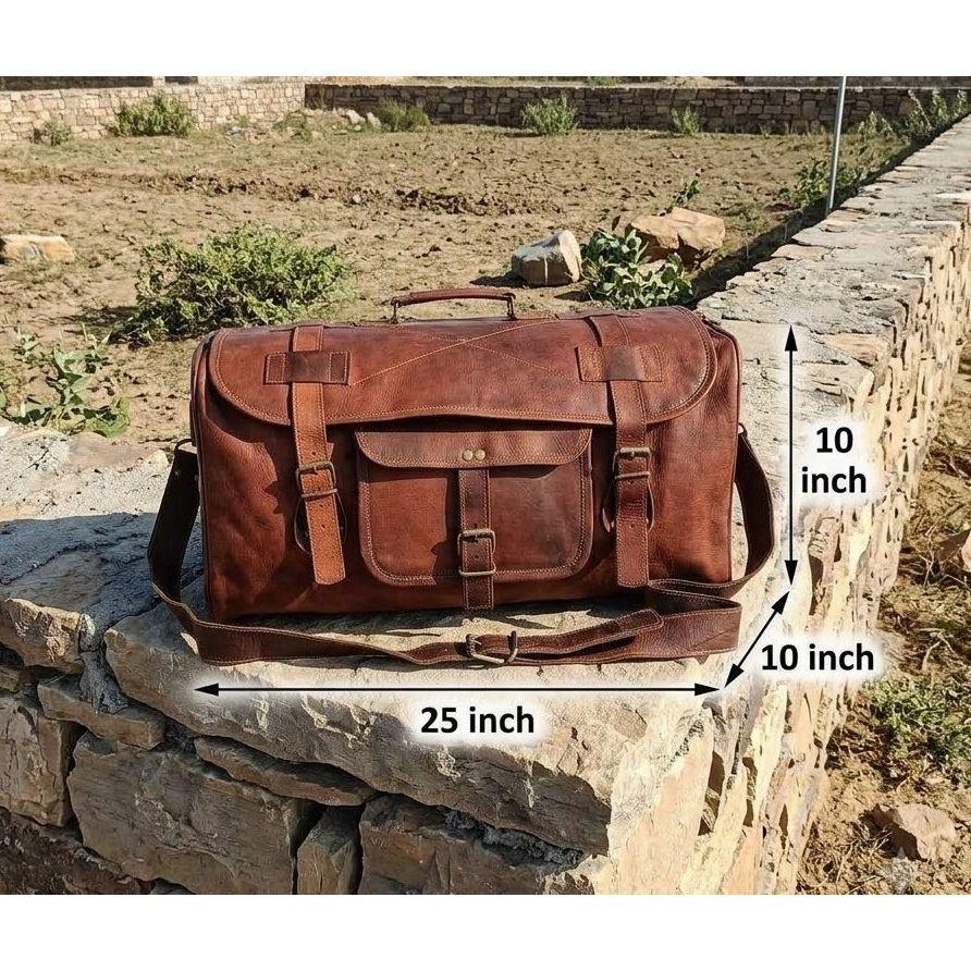 Borsa Duffel in Pelle Leggera per Viaggi di Lavoro/Weekend, Bagaglio a Mano da Cabina Aerea