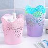 2PC Mini Plastic Openwork Lace Storage Tube Office Stationery Desktop Storage Arrangement Container Decor