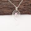 Pink Cat's Eye Gemstone 925 Sterling Silver Jewelry Handmade Pink Stone Pendant PP-42-48