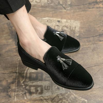 Moda Nueva Moda Mocasines de Gamuza Premium Hechos a Mano Borlas Elegantes Zapatos Casuales Clásicos para Hombre Zapatos Planos Slip-on Cómodos Antideslizantes