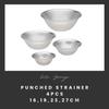 Yanagi Sori Edelstahl Perforiertes Sieb Set Edelstahl Hergestellt in Spülmaschine Lebensmittel 4-teilig (16, 19, 23, 27cm) Stahl, Japan, Sicher, Einteilig