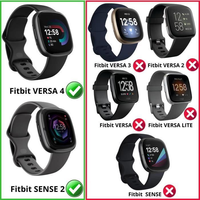 Carcasă compatibilă Fitbit VERSA 4 - Fitbit SENSE 2 - Protecție rigidă husă transparentă ecran sticlă securizată Phonillico®