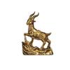 Chinese Zodiac Goat Sculpture Step On Money Sheep Figurine Brass Animal Statue Desktop Ornament Wealth Fengshui For Home Decor
