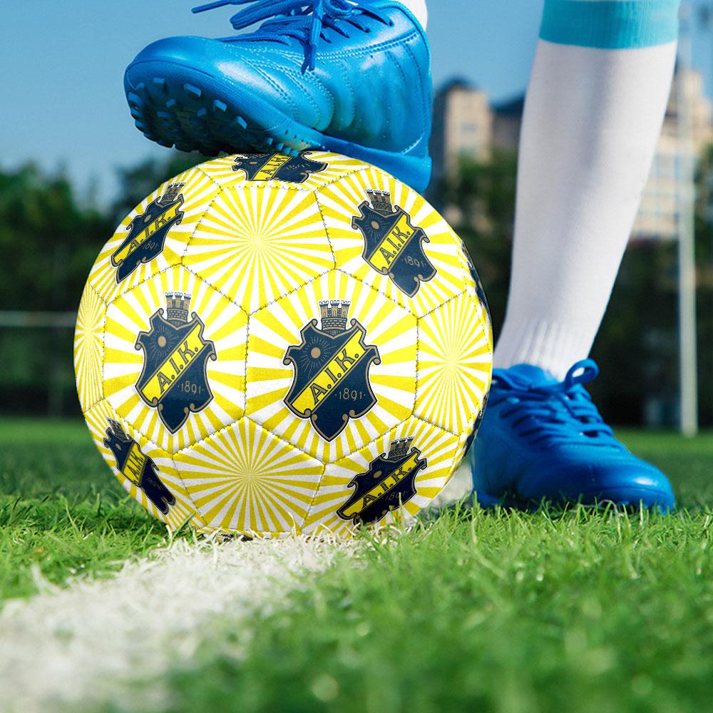 AIK Fotbollfootball clubIndoor Size 5 Soccer Ball Colorful Machine Stitched PVC Competition Ready Durable High-Bounce
