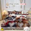 Christmas Dogs Pattern 3D Printed Duvet Cover Set Cartoon Cute Puppy Bedding Set Soft Comfortable Luxury Quilt Cover Pillowcase