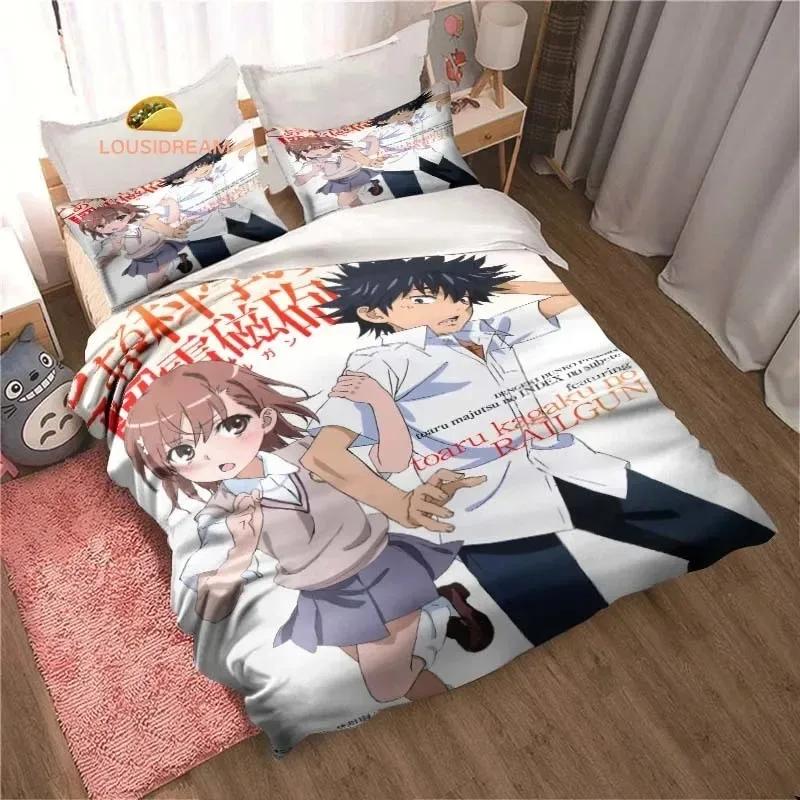 A Certain Scientific Railgun Sheets Quilt Covers Bedding Dormitory Sheets Three-piece Bedding Set Three-piece Soft Warm Bedding