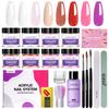 Kit Unghie Acriliche 30 Pezzi Polvere Acrilica Cristallo Set Estensione, Kit Base Manicure Professionale