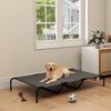 Outdoor Dog Bed, Elevated Dog Bed for Large Dogs, with Washable Mesh Steel Frame, 152 X 94 X 23 Cm, Grey