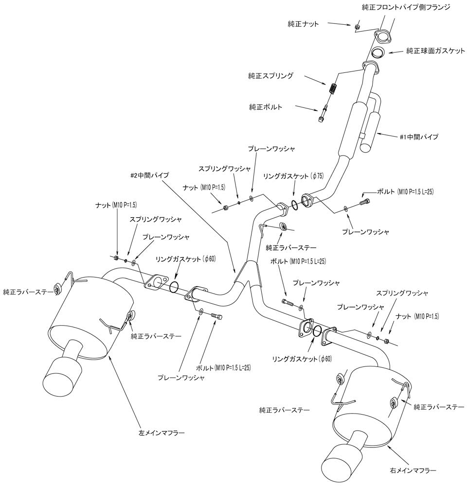HKS Automotive Sports Muffler Super Turbo Muffler Subaru Impreza GVF GVB Vehicle Inspection Compatible Intake and Exhaust System Parts 31029-AF008