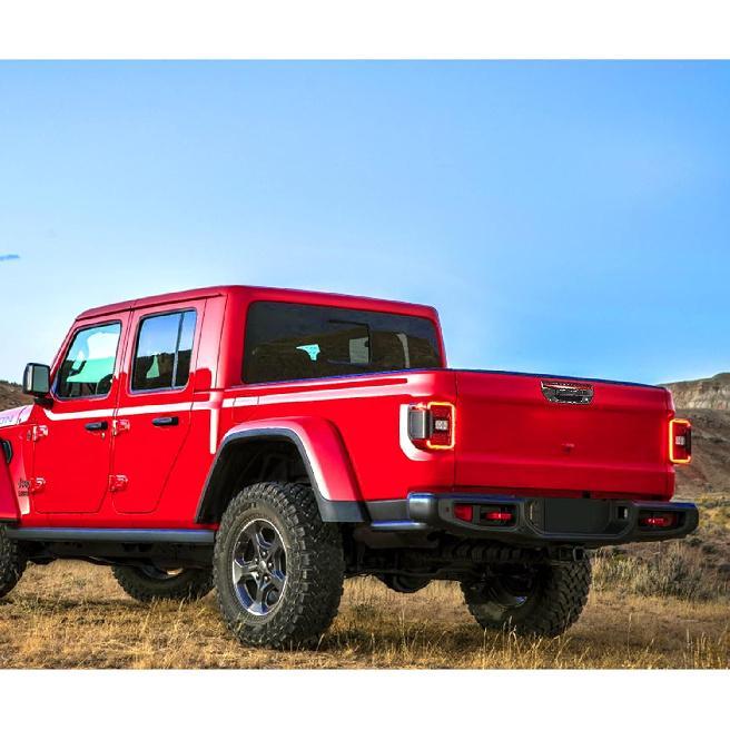 JeCar Carbon Fiber Tailgate Door Handle Cover Trim Accessories for Jeep Gladiator JT 2020-2023