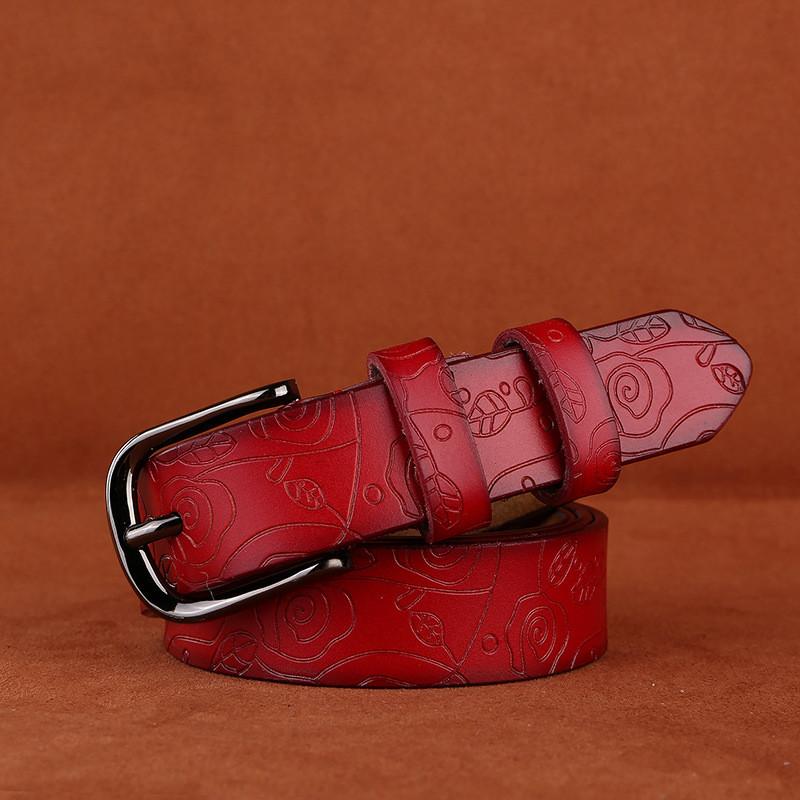 Casual Leather Girl Belt Simple Pattern Alloy Closure Daily Fashion Decoration