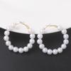 White Imitation Pearls Round Hoop Earrings Fashion Women Elegant Trend Korean Earring Brincos Jewelry korean Fashion