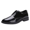 Large Size Mirror Men's Leather Shoes Business Dress Leather Shoes British Casual Men's Glossy Green Versatile