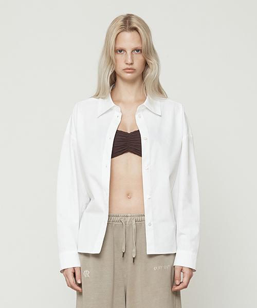 Current Waist-Fitted Cotton Shirt [White] White/S
