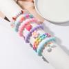 b19 Gorgeous Rainbow Silicone Bohemian Bead Love Acrylic Bracelet Exquisite Women's Vitality Beach Daily Jewelry Accessories