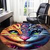 1pc Cat Artwork Office Round Area Rug, Indoor Mat Suitable For Office, Under Office Chairs Bedroom Living Room Home Decor, Room Deco