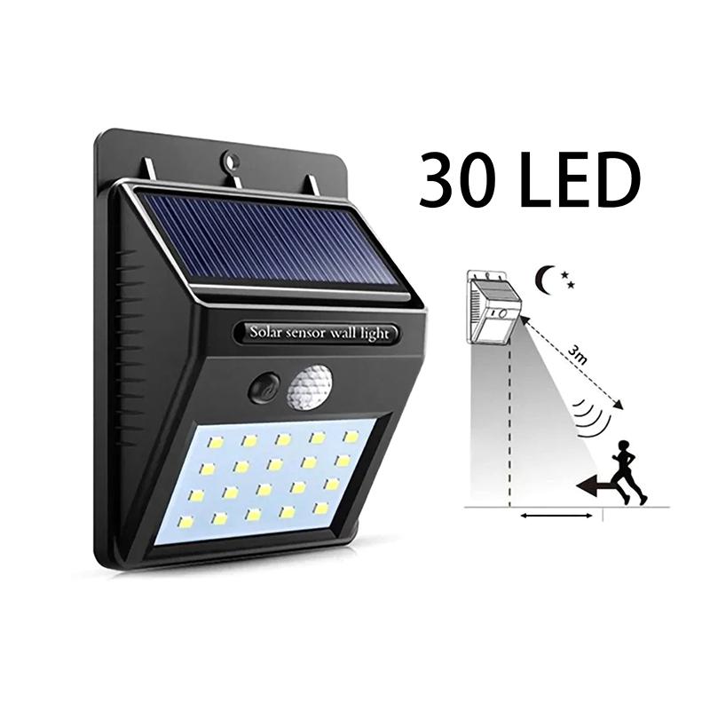 Hot Sale 30 LED Solar Light Wireless Sensor Waterproof Solar Wall Lamp Outdoor Motion Garden Decoration Spotlights