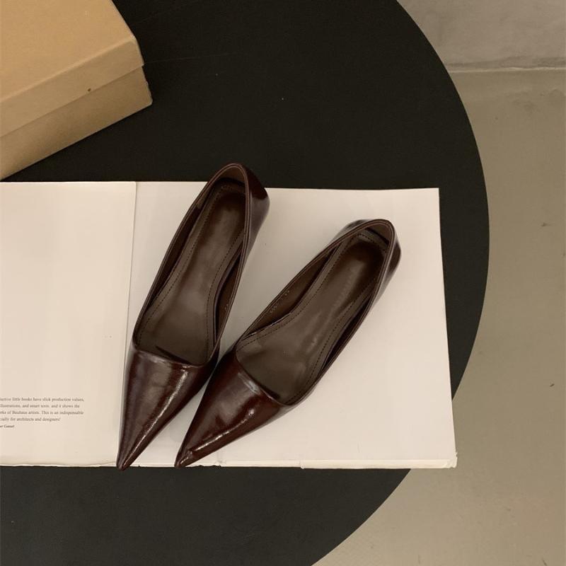 Elegant Pointed Head Shallow Mputh Casual Single Shoes for Women's  Autumn New Comfortable Fashion Versatile Thin Heel Pumps