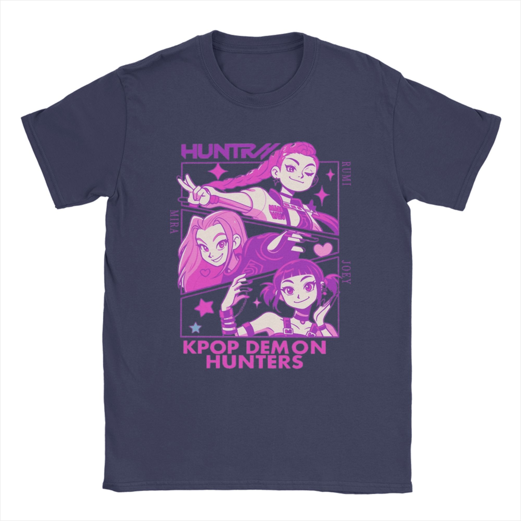

HUNTRIX Girls Rumi Mira Zoey Kpop Demon Hunter Cotton T-Shirt For Men Beach Vintage T Shirts O Neck Hippie Tee Shirt Design Tops 4XL