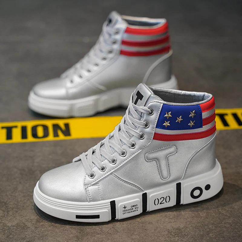 2004New High Quality Casual High Top Sports Shoes for Men in Autumn and Winter Fashionable and Versatile Lightweight Men's Shoes