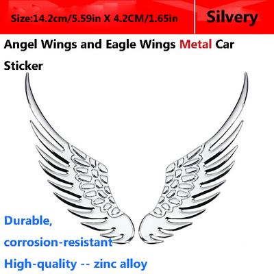 Persönlichkeit Kreative Engelsflügel Autoaufkleber Auto Kofferraum Logo Dekoration Flügel Autoaufkleber Zubehör Dekoration PVC oder Metall