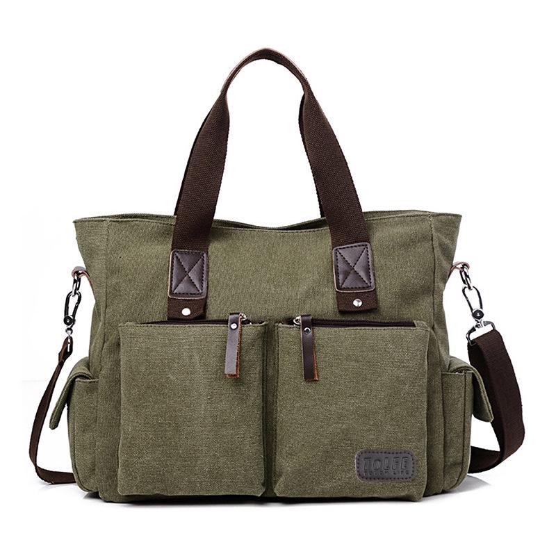 Men's Large Capacity Casual Canvas Crossbody Handbag