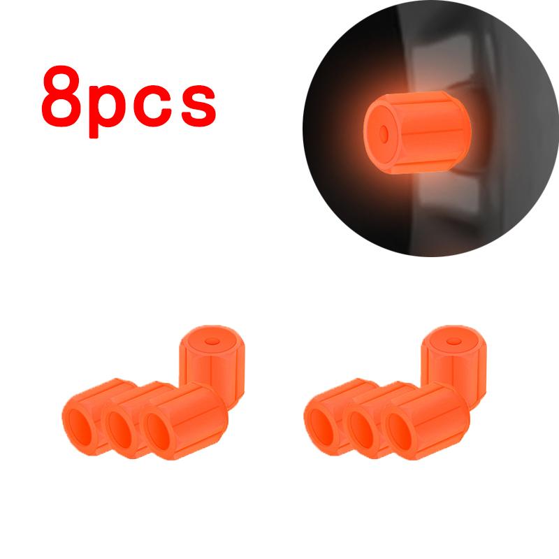 Luminous Tire Valve Caps 6 Colors Car Motorcycle Glowing Valve Cover Car Tire Wheel Hub Styling Tool Auto Accessories 4/8/20pcs Stem Caps1
