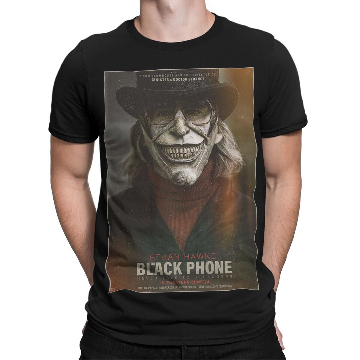 The Black Phone Grabber Character Horror Movie Mens T-Shirt Womens Graphic Top S разноцветный