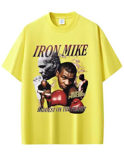 Mike Tyson Baddest On The Planet Tshirt Unisex Unisex Hip Hop Vintage T Shirts Unisexs Fitness Gym Breathable Pure Cotton Tshirts