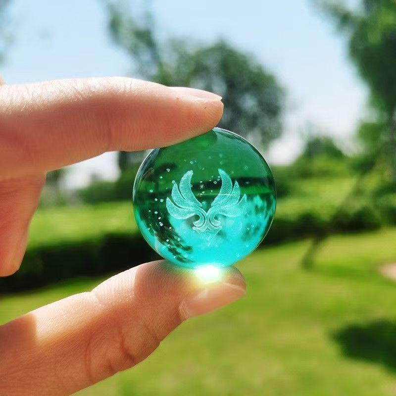 Genshin Impact Element Crystal Ball Night Light Anime Figure Pendant