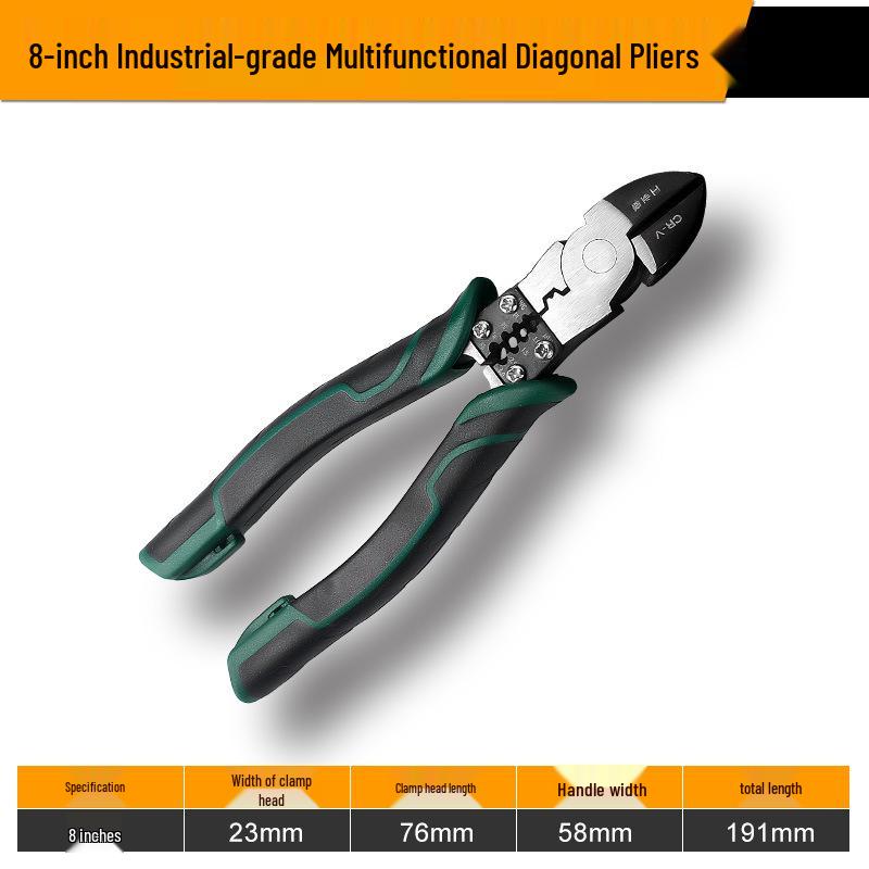 6-inch & 8-inch Multifunctional Pliers Set: Needle Nose, Flat Nose, Crimping, Wire Strippers