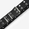 PU Belt Adjustable Double Row Star Grommet Waist Belt Woman Jeans Dresses Skirt Coat Decors Motorcycle Western Belt