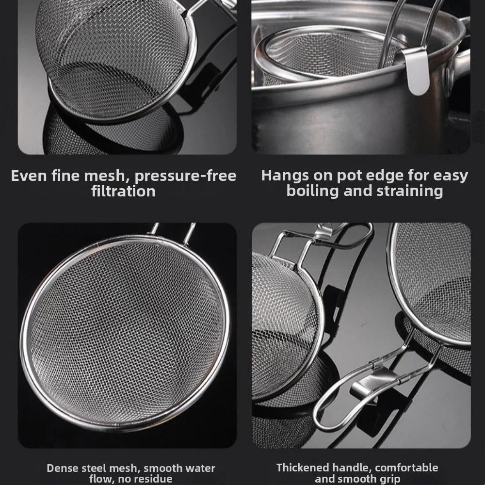 Multi-Purpose Mesh Strainer Spoon Stainless Steel Noodles Scoop  Noodle Preparation