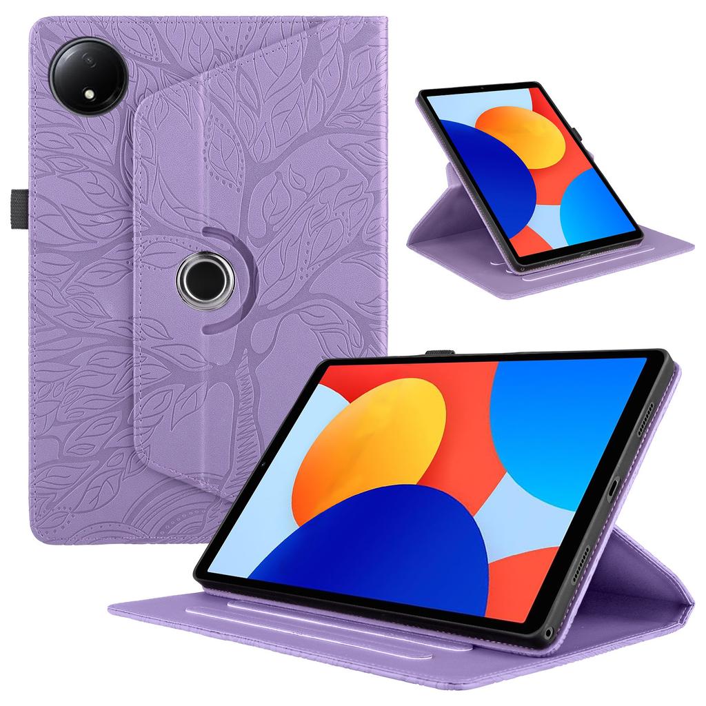 Suitable for Redmi pad SE 8.7 2026 flat leather case 360 rotating bracket Tree of Life embossed anti-drop case