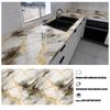 Marble oil resistant 40cm kitchen sticker self-adhesive waterproof cabinet stove top wallpaper desktop bathroom decoration